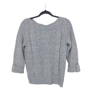 Rebecca Malone Cable Knit Sweater with button up 3/4 sleeve‎ Size Small